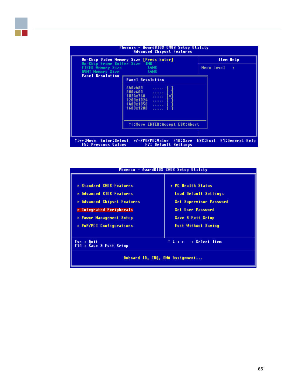 4 integrated peripherals | Endura RADISYS KP915GV User Manual | Page 65 / 125