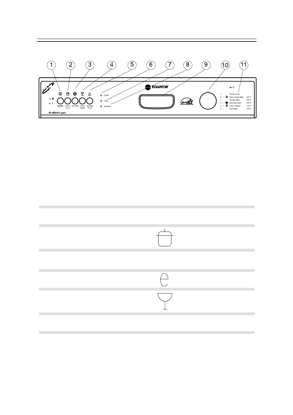 User instructions, Program | Equator WB 65 User Manual | Page 7 / 23