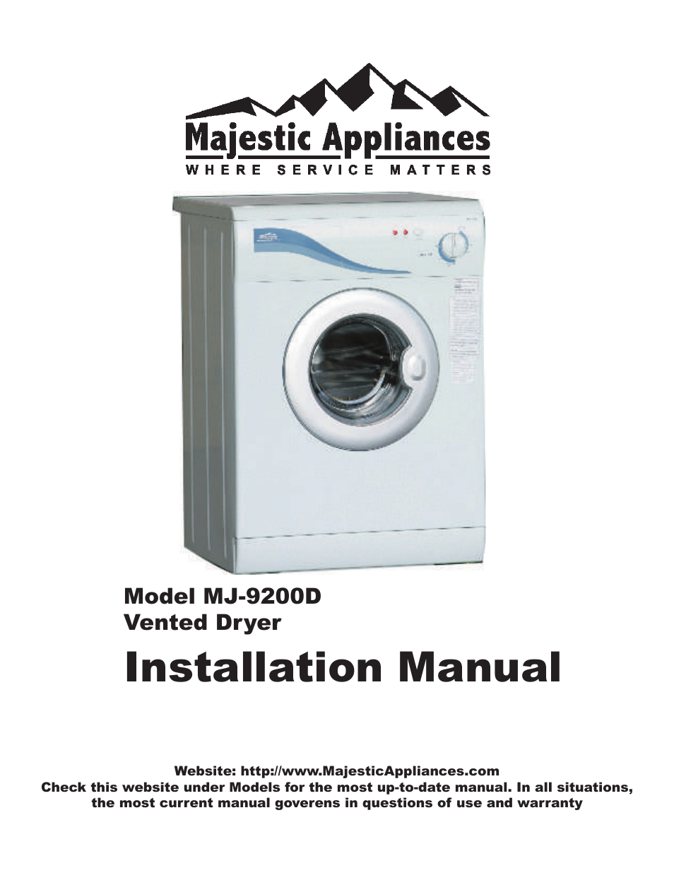 Equator MJ9200D User Manual | 6 pages