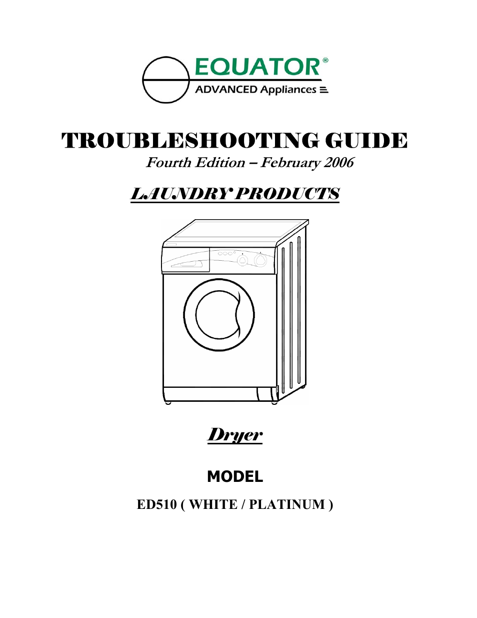 Equator ED 510 User Manual | 6 pages