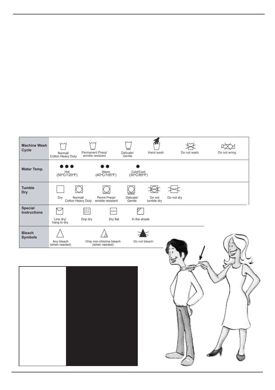 Right, Right right wrong, Look | Understanding fabric care labels, Select the right temperature | Equator EZ 1612 V User Manual | Page 15 / 20