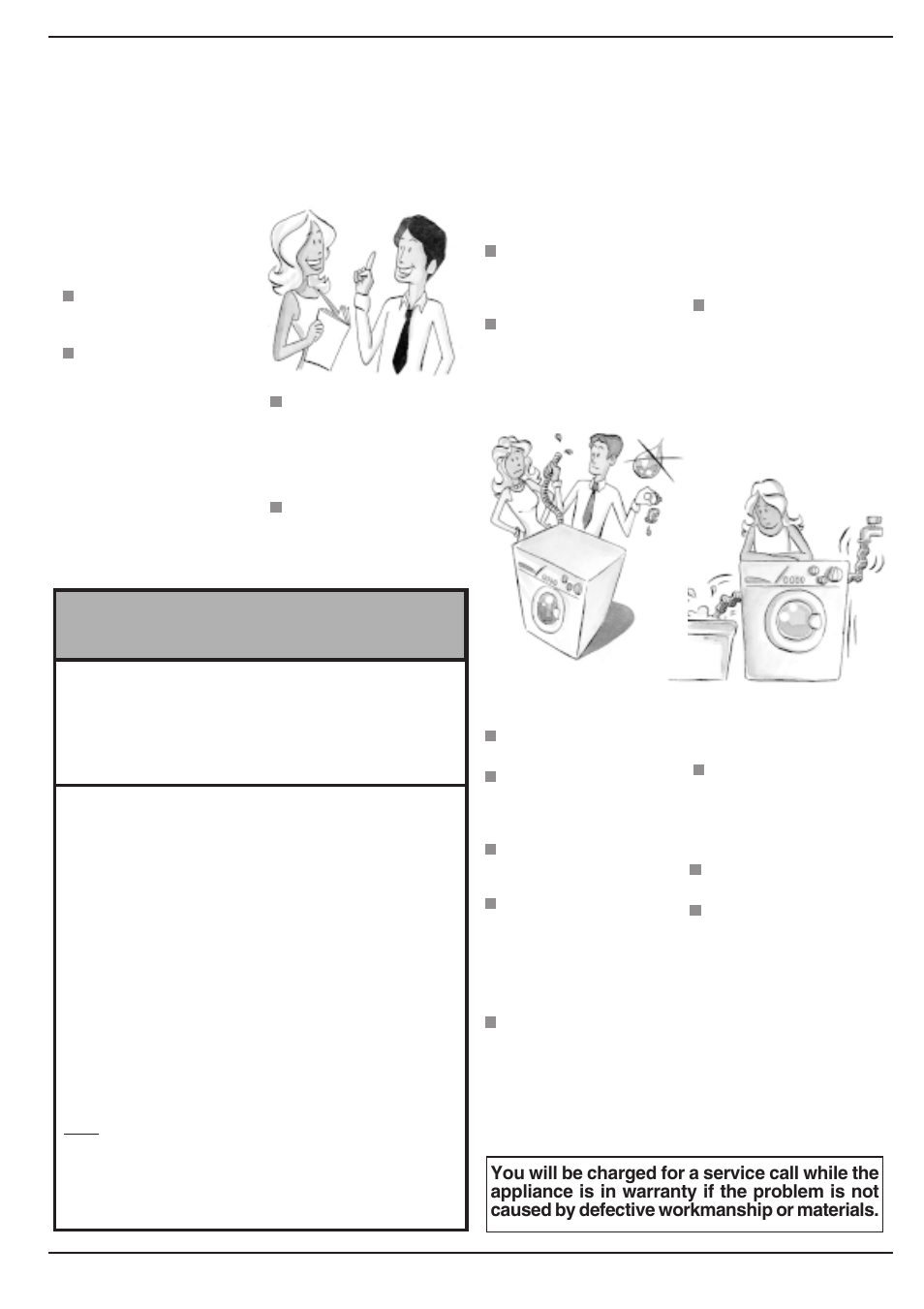 Before calling, read the following, Troubleshooting, Wwarning ! arning ! arning ! arning ! arning | Winterizing | Equator EZ 2512 CEE User Manual | Page 17 / 20