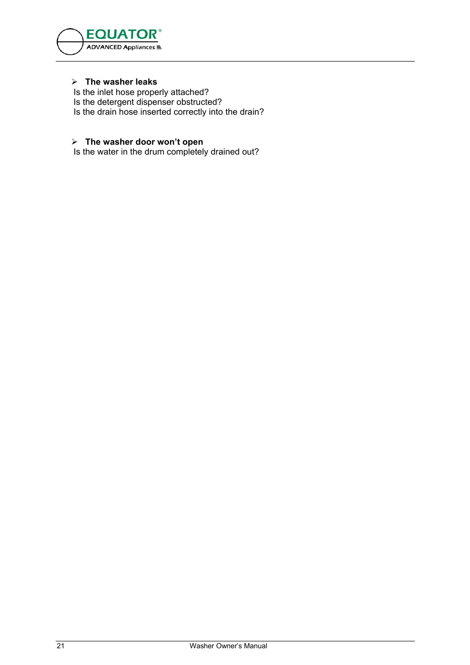 Equator EW 620 User Manual | Page 22 / 23