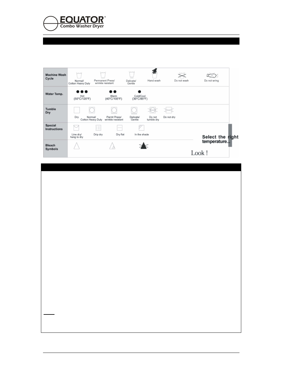 Understanding fabric care labels, Winterizing your washer-dryer | Equator EZ 1720 User Manual | Page 20 / 23