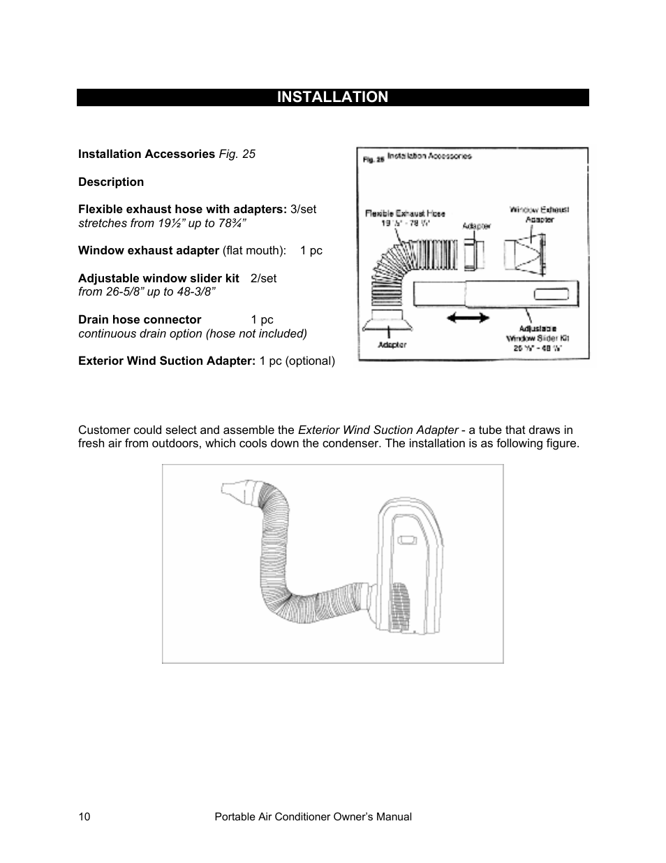 Installation | Equator PAC 10 User Manual | Page 11 / 20