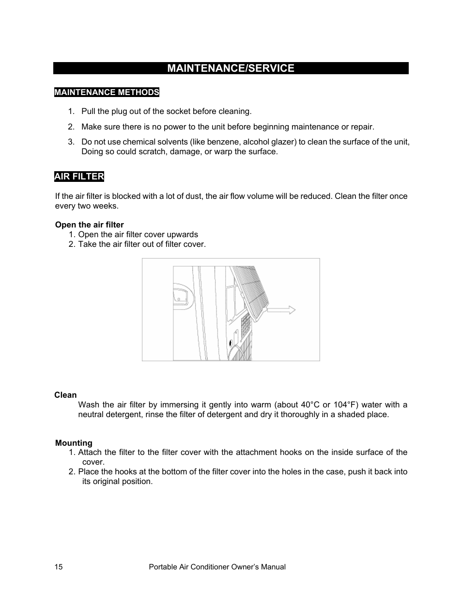 Maintenance/service | Equator PAC 10 User Manual | Page 16 / 20