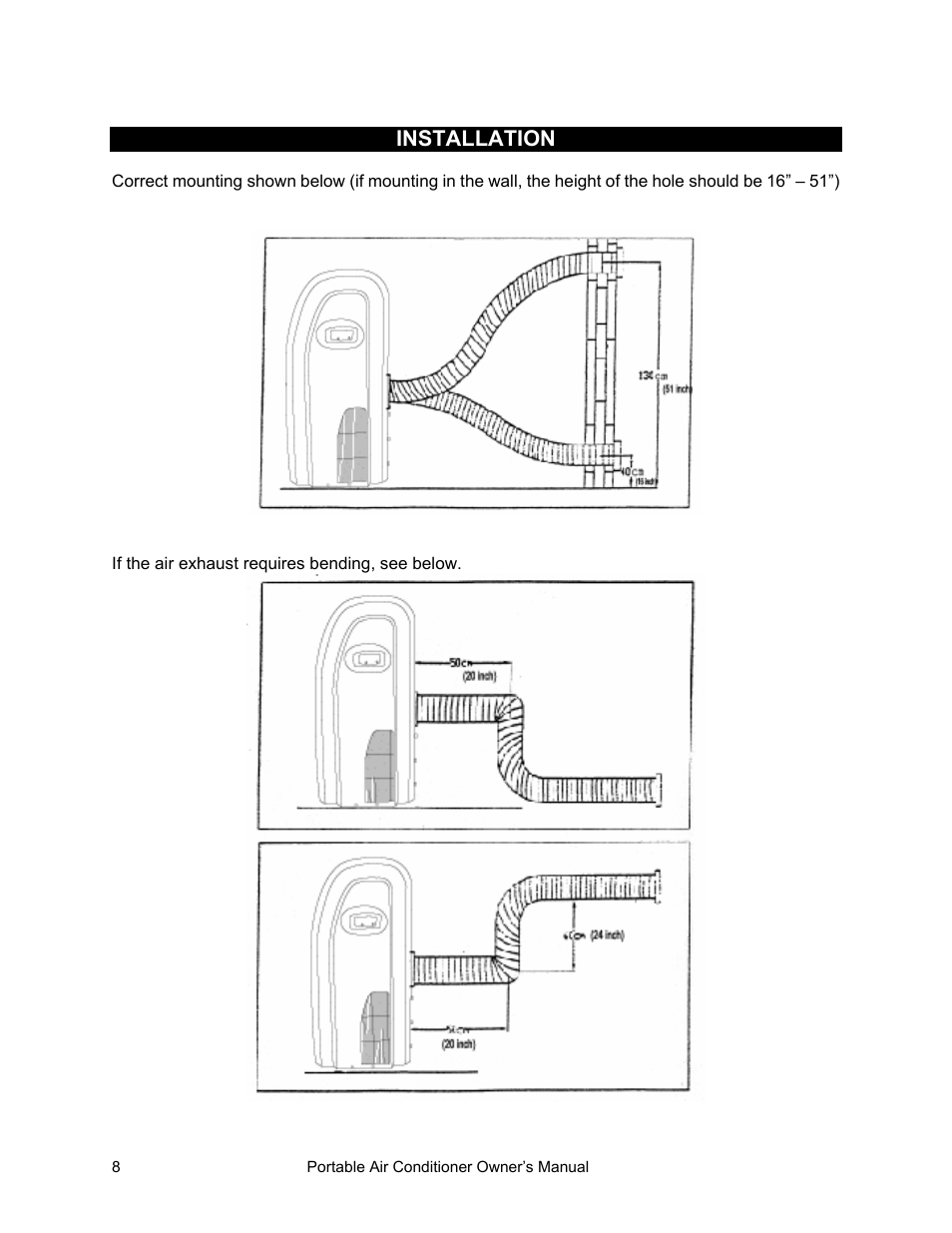 Installation | Equator PAC 10 User Manual | Page 9 / 20