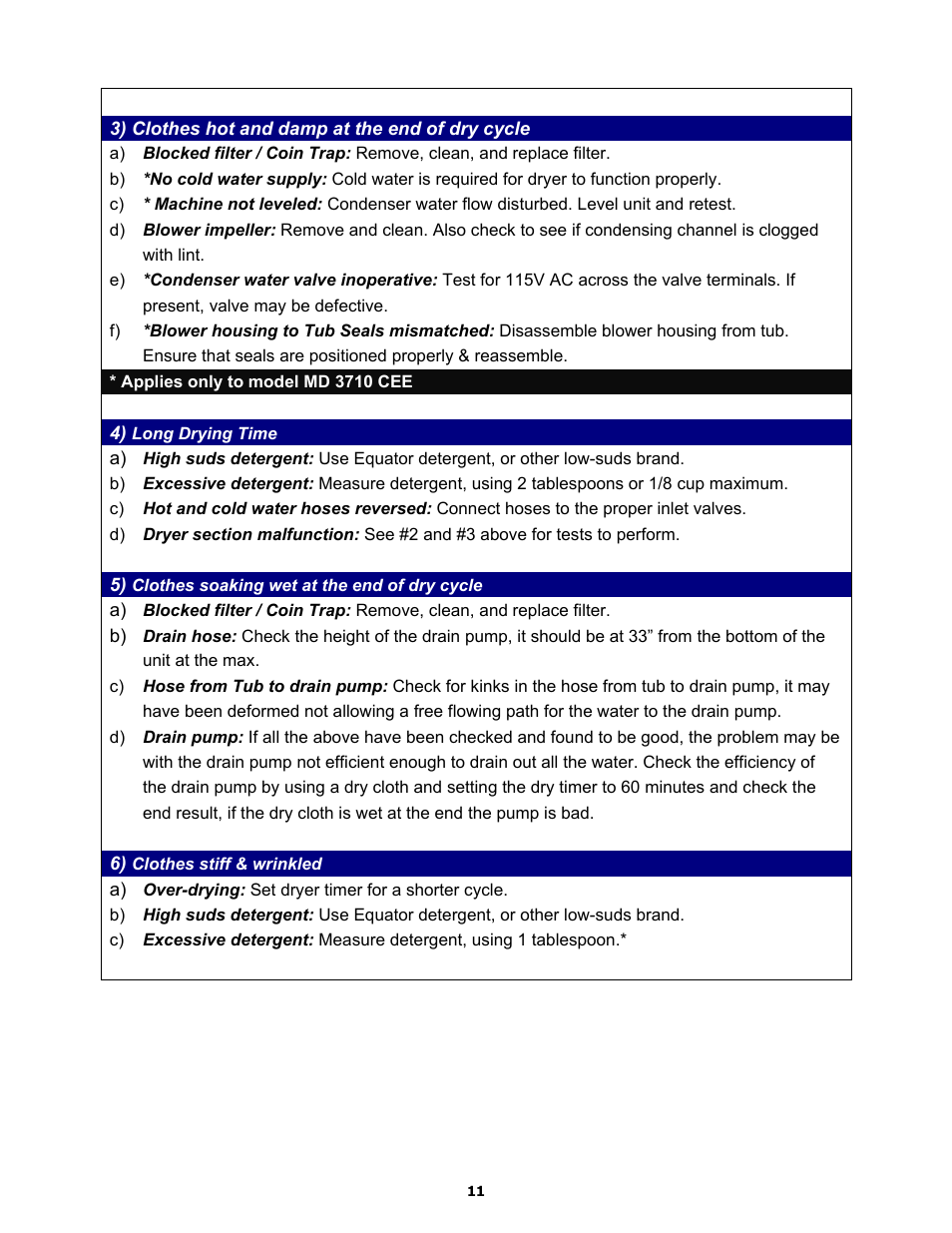 Equator MD3720CEE User Manual | Page 11 / 30