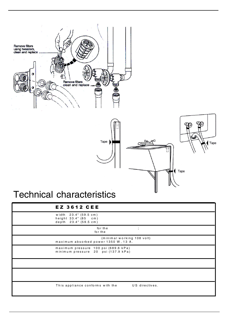 Technical characteristics | Equator 3612 User Manual | Page 20 / 22