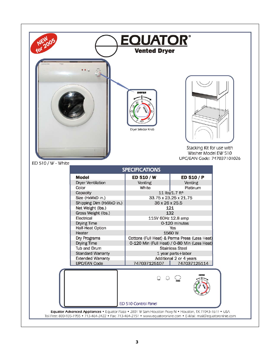 Equator ED510 User Manual | Page 3 / 7