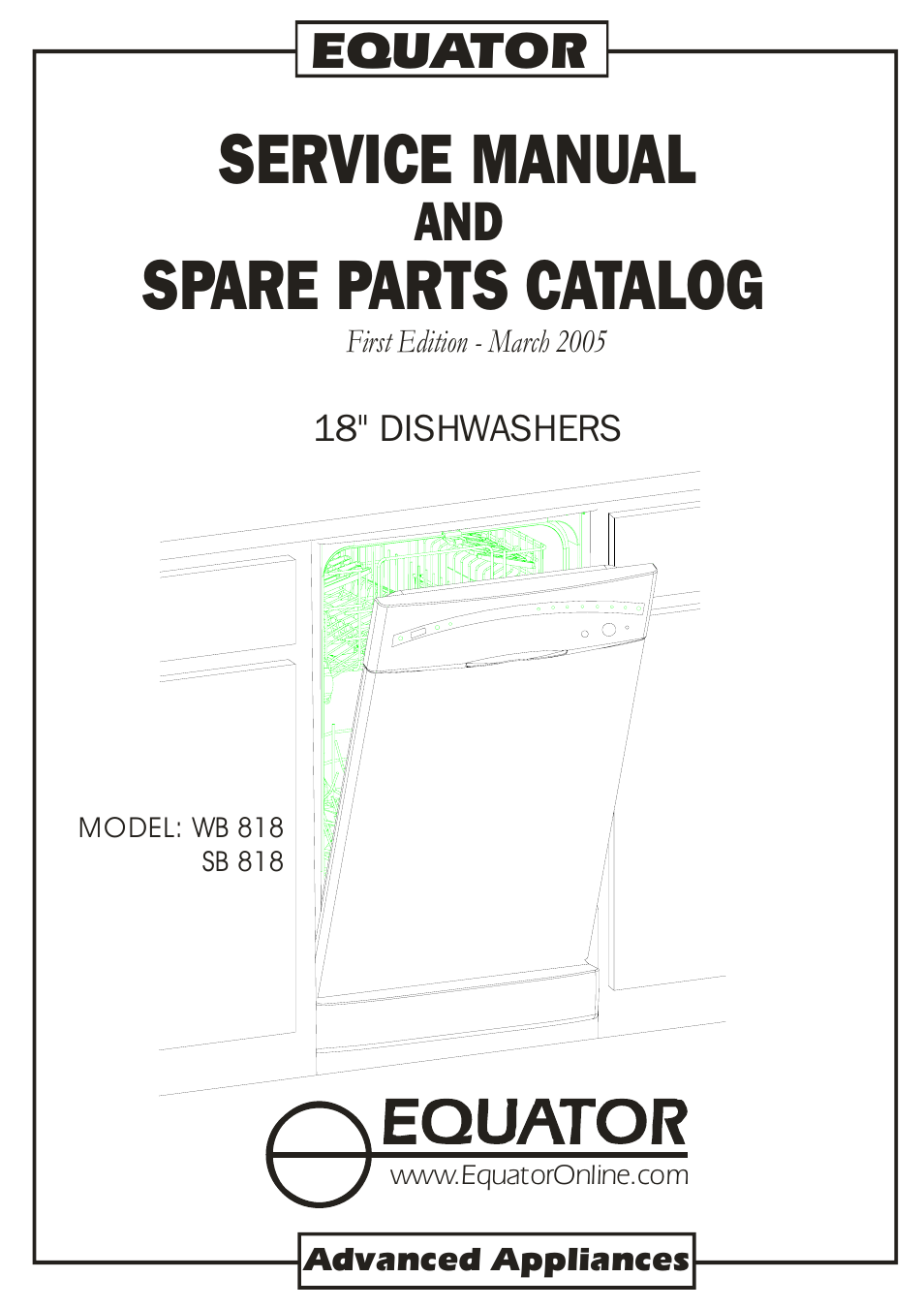 Equator WB 818 User Manual | 13 pages