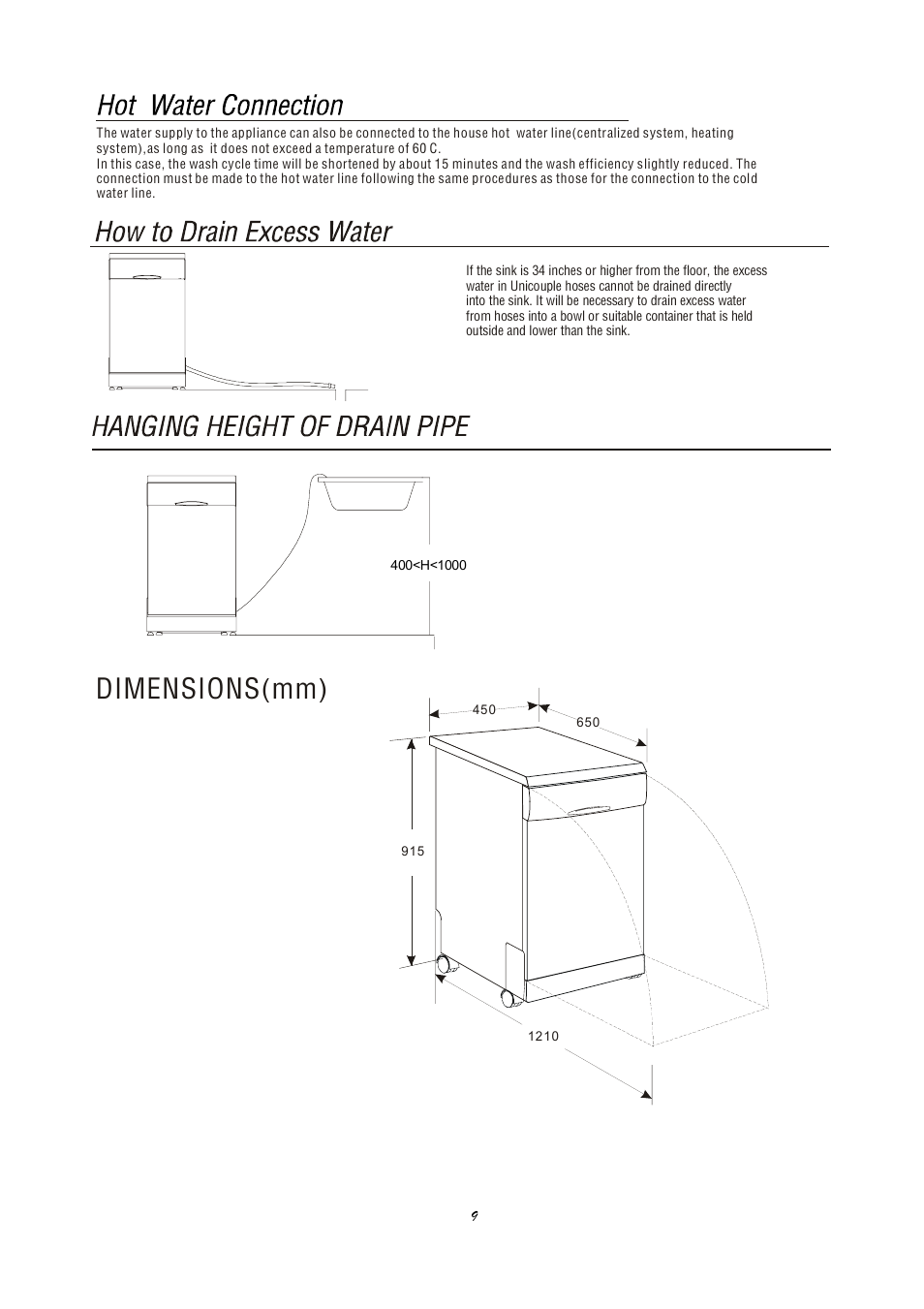 Dimensions(mm) | Equator WP 818 User Manual | Page 13 / 17