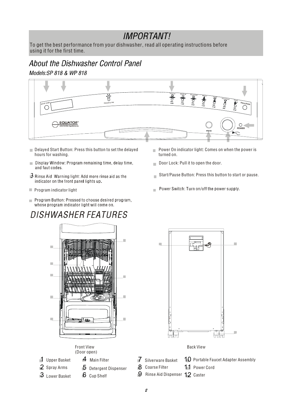 Equator WP 818 User Manual | Page 6 / 17