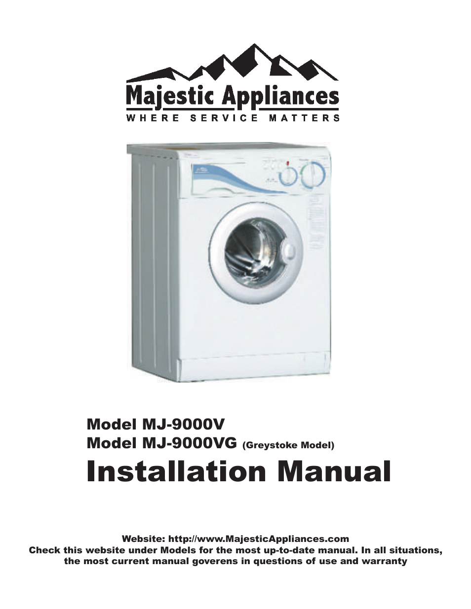 Equator MJ-9000VG User Manual | 6 pages