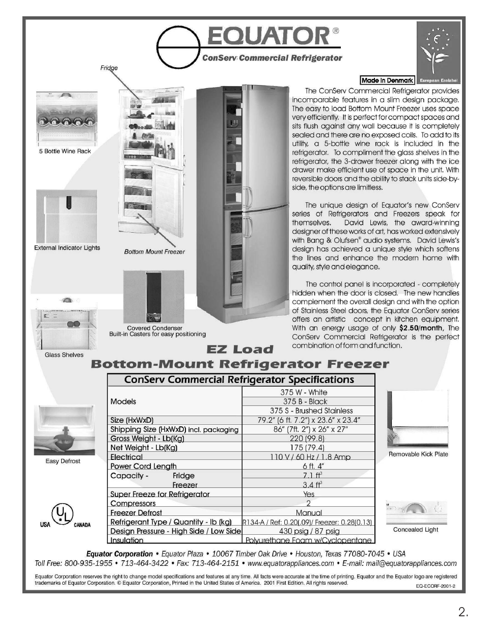 Equator 375 User Manual | Page 4 / 33