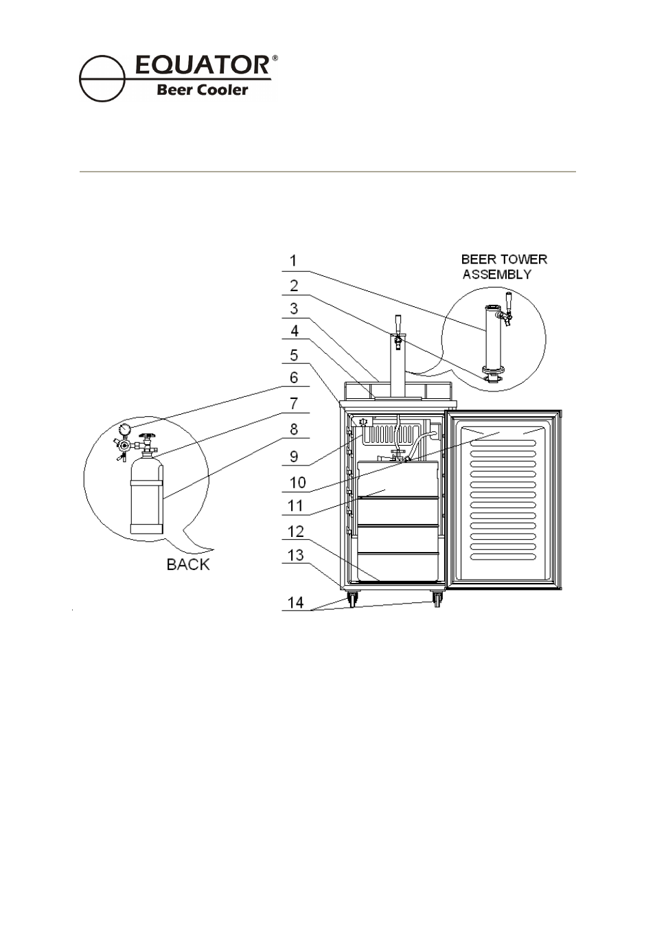 Names of the parts | Equator BCR 500 User Manual | Page 5 / 18