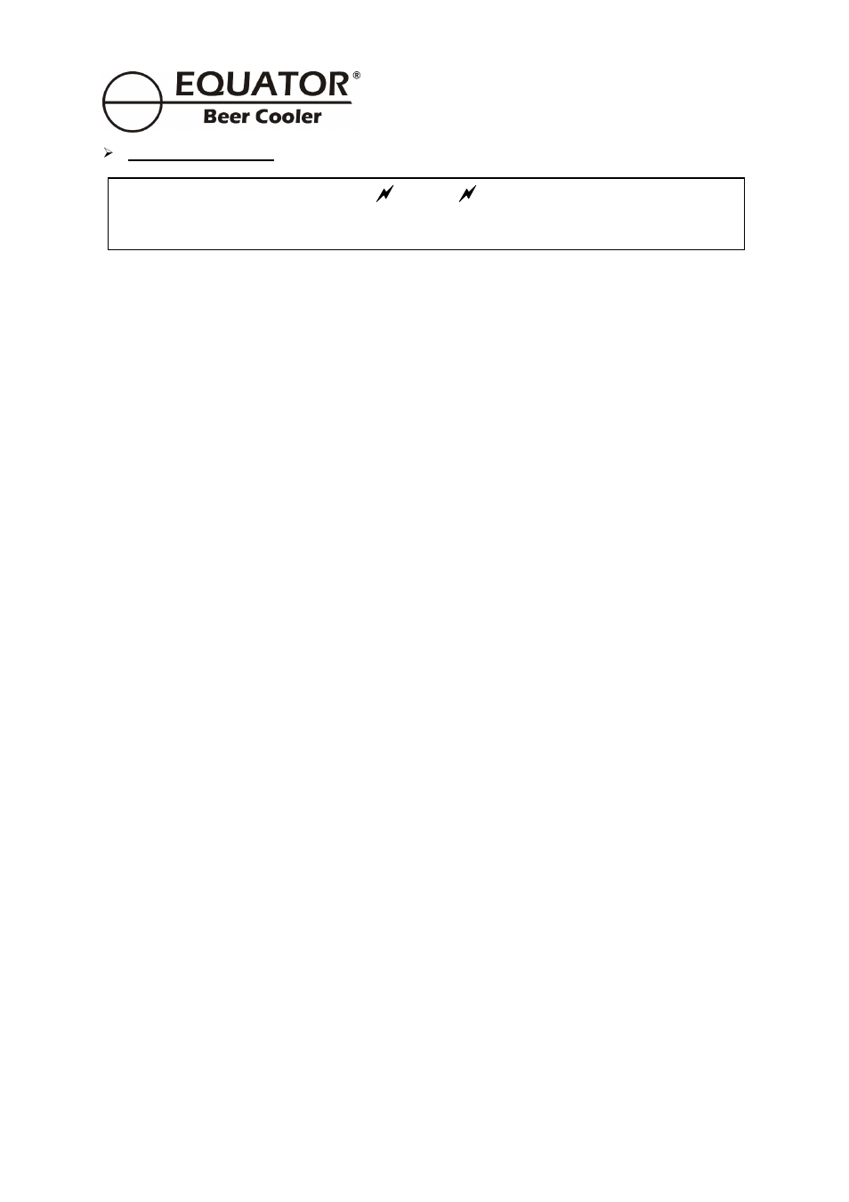 Warning co, Gas can be dangerous | Equator BCR 500 User Manual | Page 8 / 18