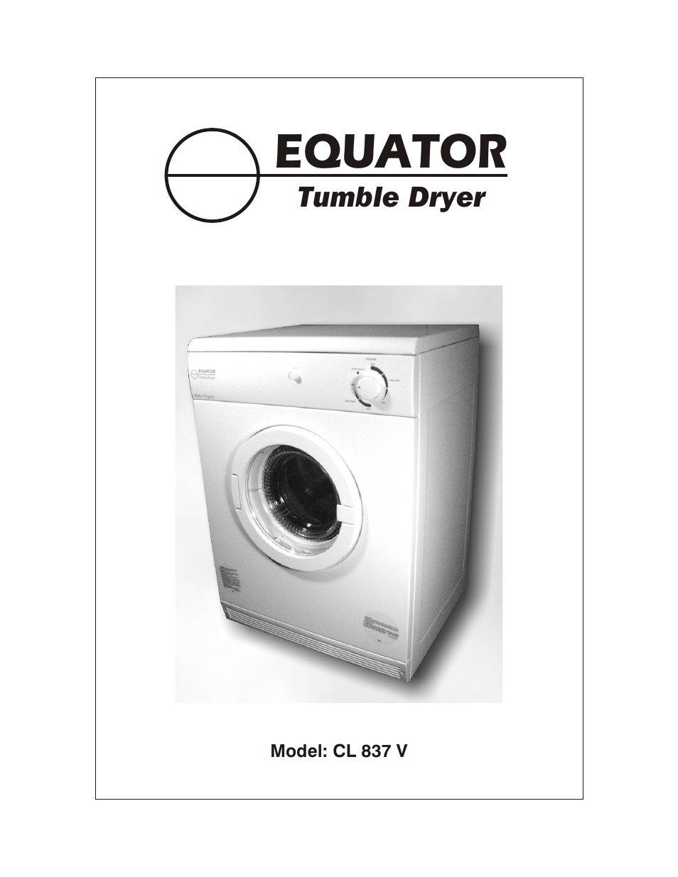 Equator CL 837 V User Manual | 7 pages