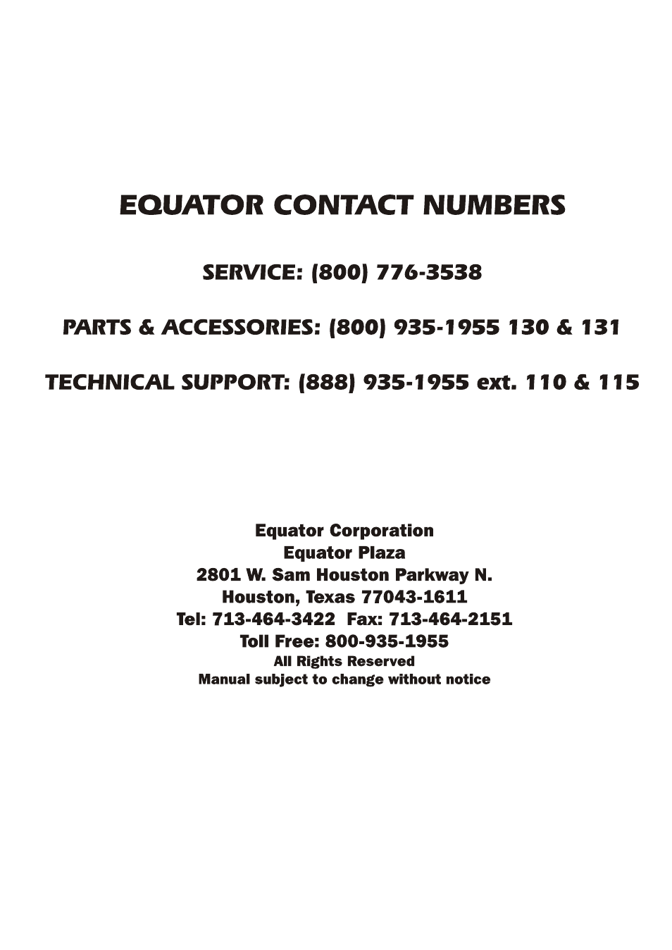 Equator CD400 User Manual | Page 12 / 12