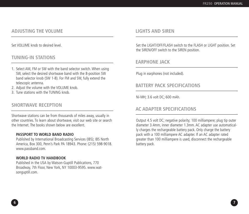 Eton FR250 User Manual | Page 5 / 7