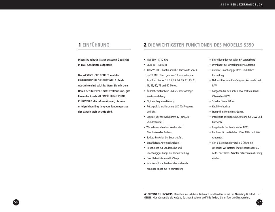 2die wichtigsten funktionen des modells s350, 1einführung | Eton S350 User Manual | Page 29 / 68