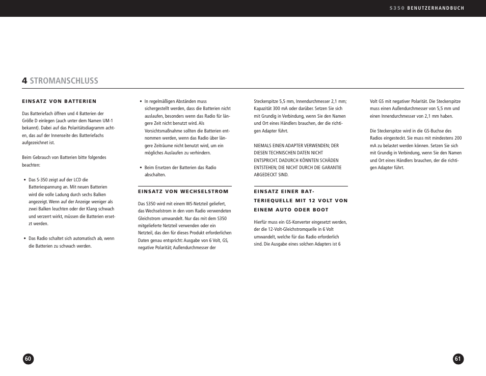 4stromanschluss | Eton S350 User Manual | Page 31 / 68