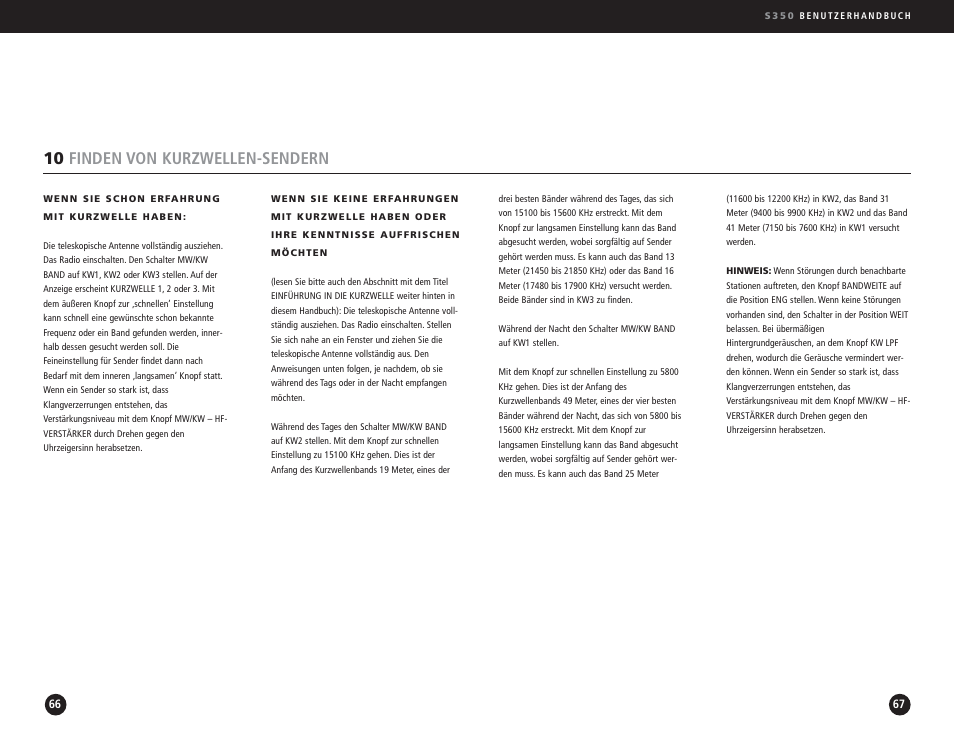 10 finden von kurzwellen-sendern | Eton S350 User Manual | Page 34 / 68