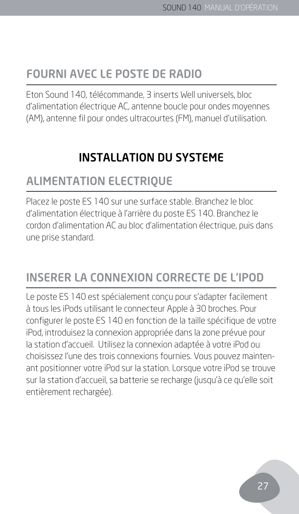 Eton SOUND 140 User Manual | Page 27 / 74