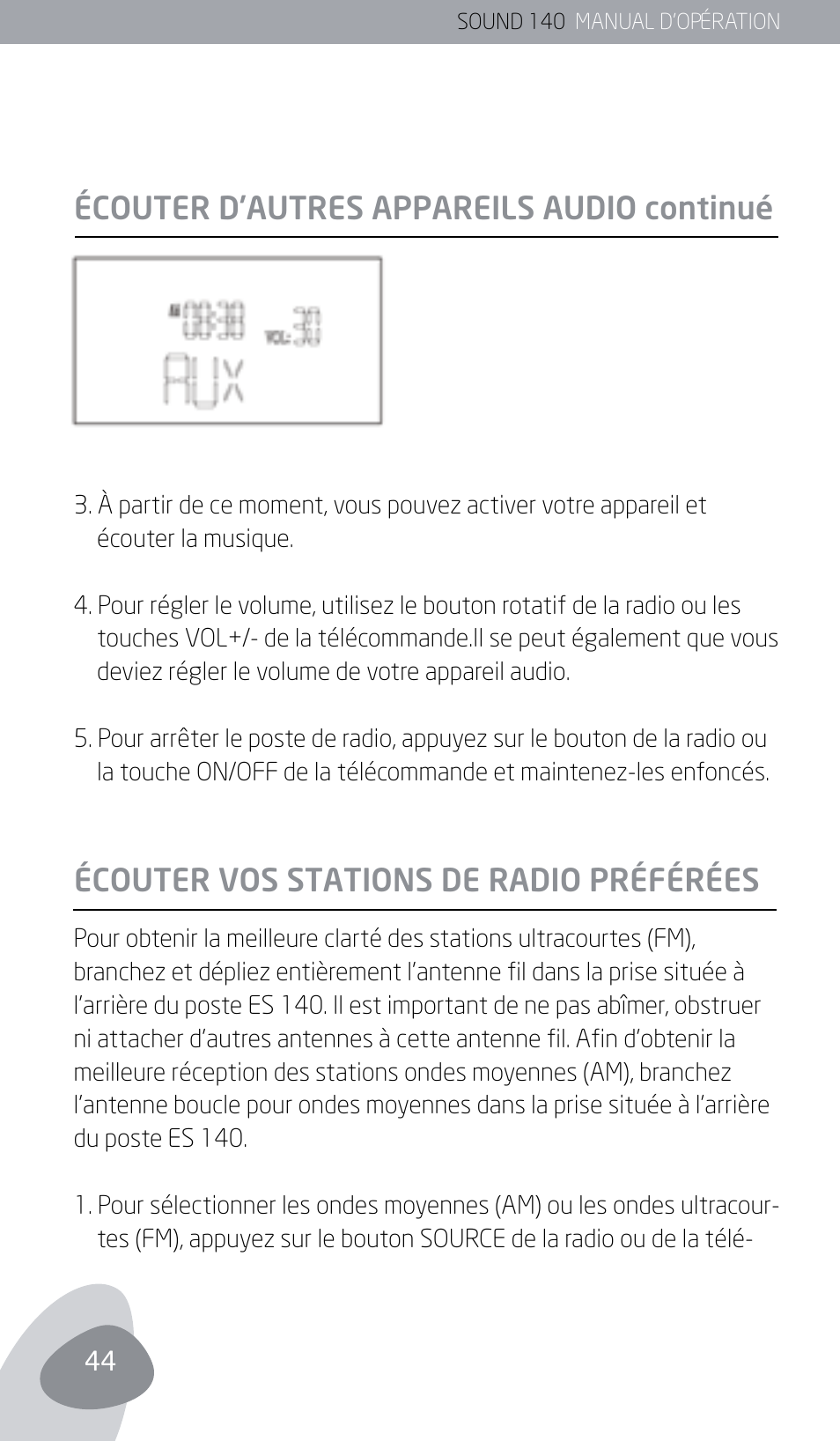 Eton SOUND 140 User Manual | Page 44 / 74