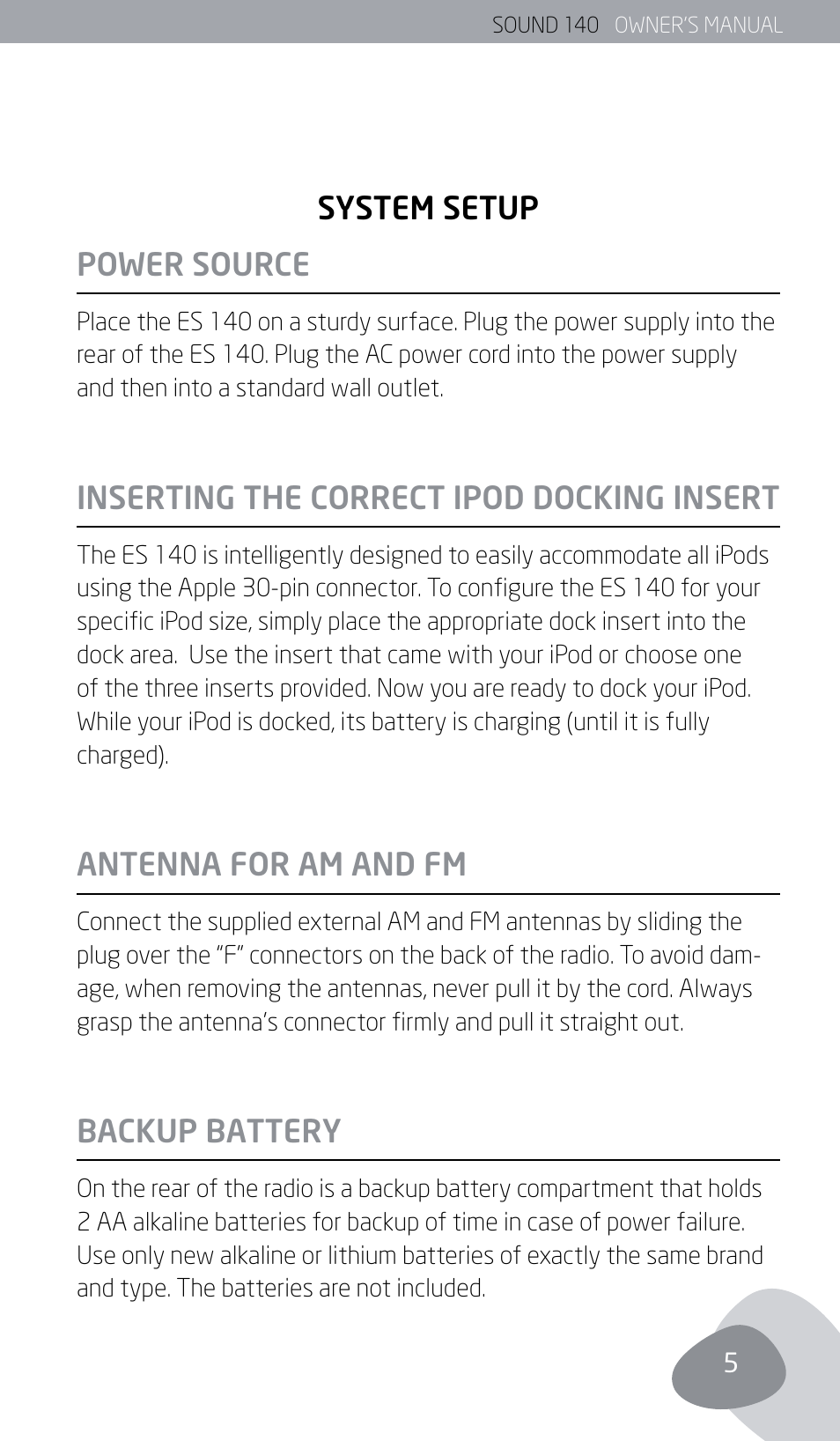 Eton SOUND 140 User Manual | Page 5 / 74