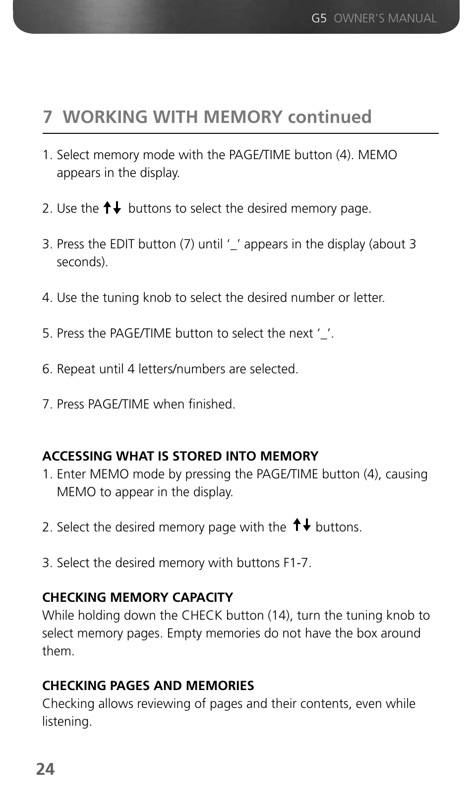 Eton Grundig G5 User Manual | Page 26 / 43