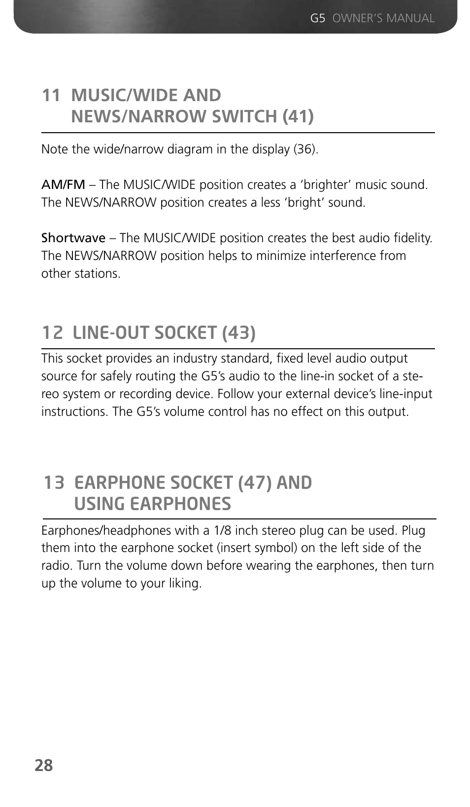 Eton Grundig G5 User Manual | Page 30 / 43