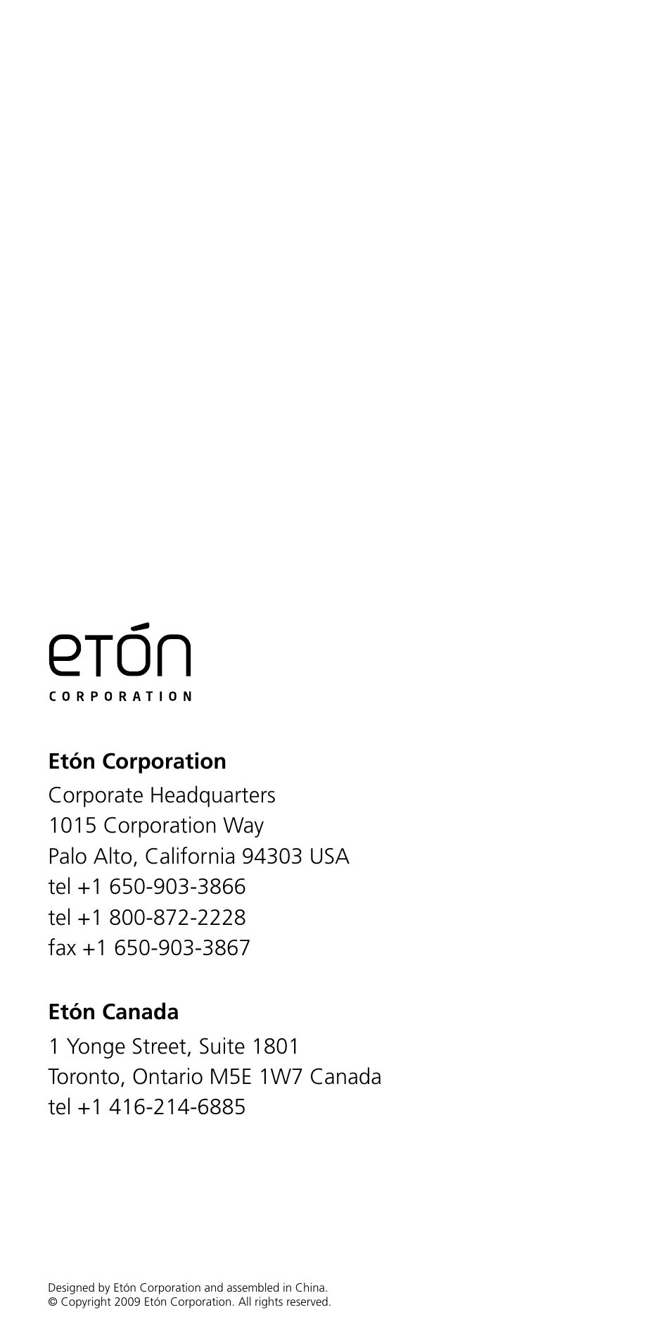 Eton MICROLINK FR160 User Manual | Page 20 / 20