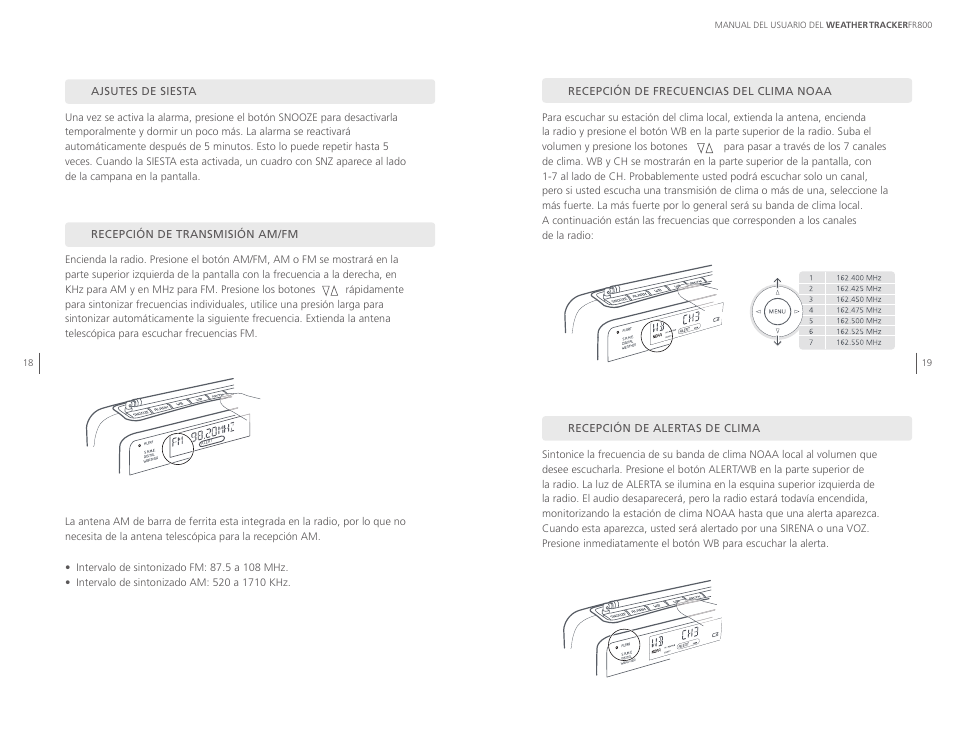 Eton WEATHERTRACKER ARCFR800R User Manual | Page 10 / 32