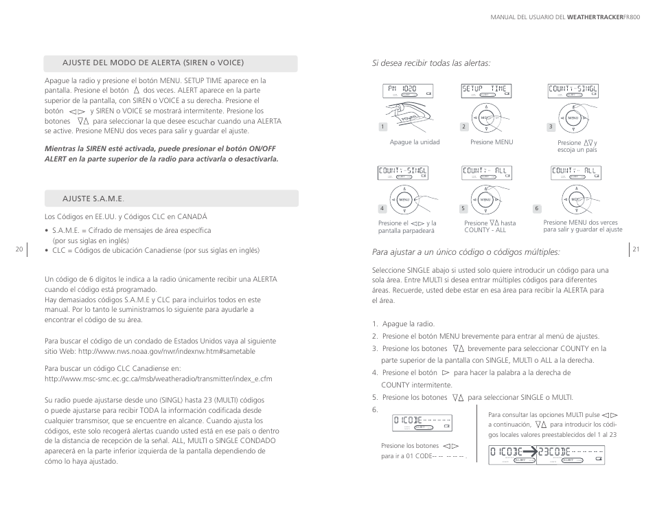 Sire n single coun ty | Eton WEATHERTRACKER ARCFR800R User Manual | Page 11 / 32