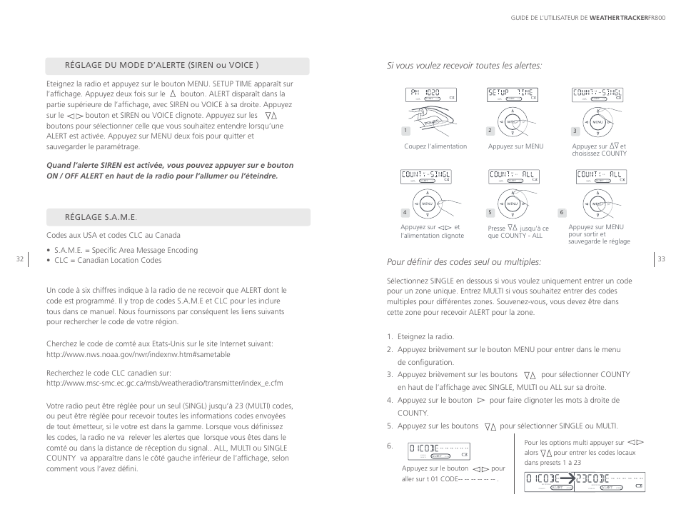 Sire n single coun ty | Eton WEATHERTRACKER ARCFR800R User Manual | Page 17 / 32