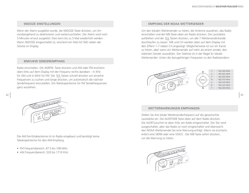 Eton WEATHERTRACKER ARCFR800R User Manual | Page 22 / 32