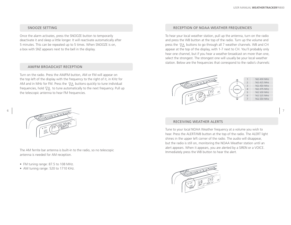 Eton WEATHERTRACKER ARCFR800R User Manual | Page 4 / 32