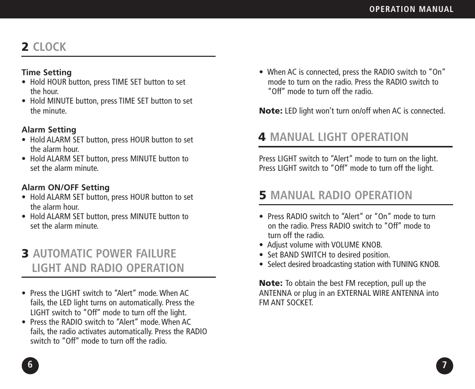 2clock | Eton FR100 User Manual | Page 4 / 8