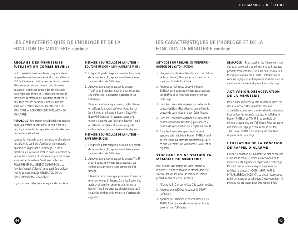 Continué | Eton Elite E10 User Manual | Page 23 / 80