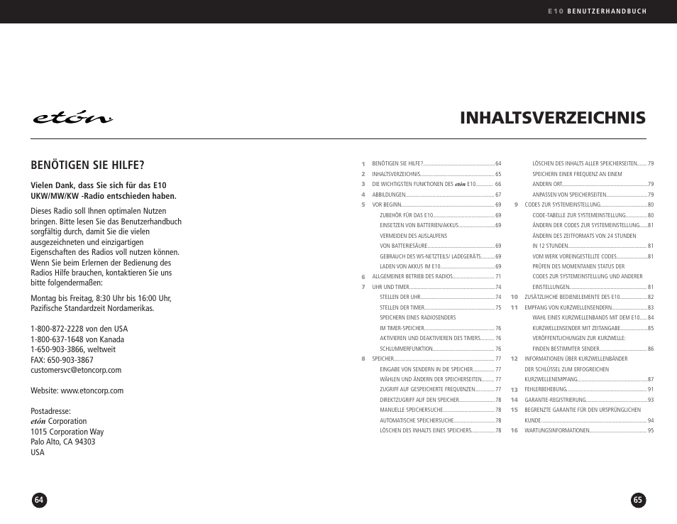 Eton Elite E10 User Manual | Page 33 / 80