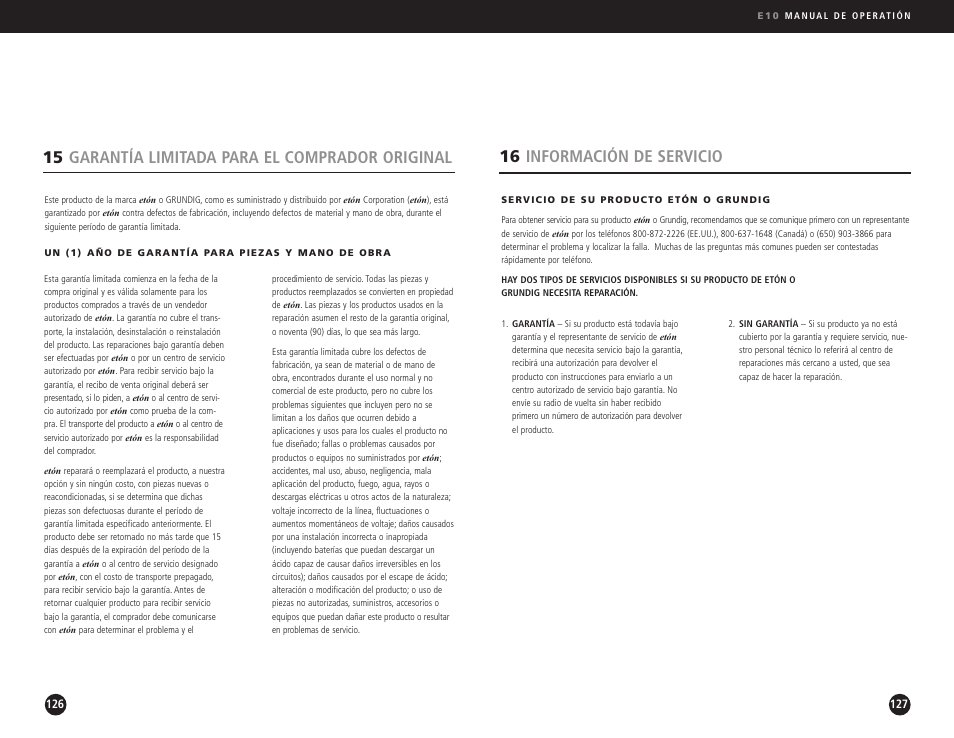Eton Elite E10 User Manual | Page 64 / 80
