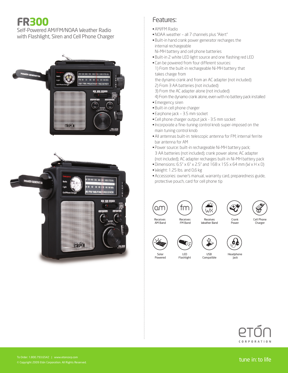 Eton FR300 User Manual | 1 page