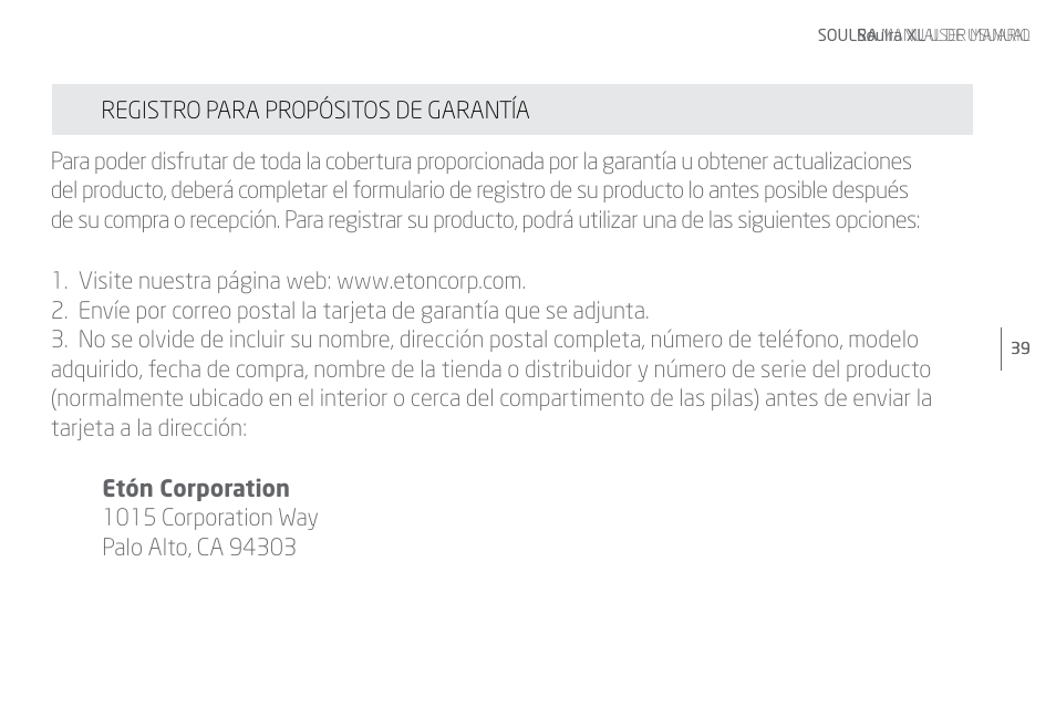 Eton Speaker System User Manual | Page 39 / 72