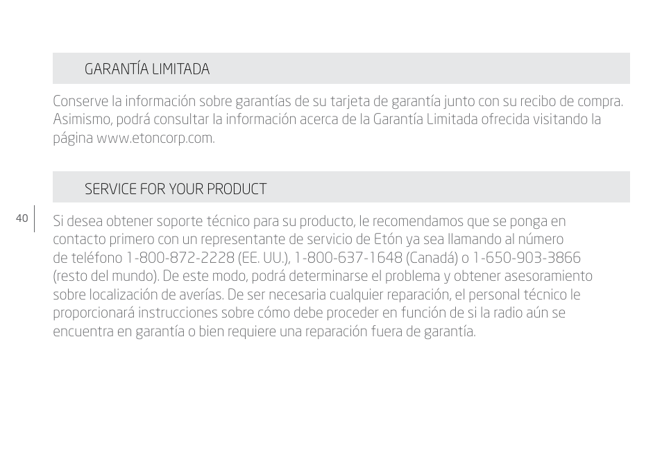 Eton Speaker System User Manual | Page 40 / 72