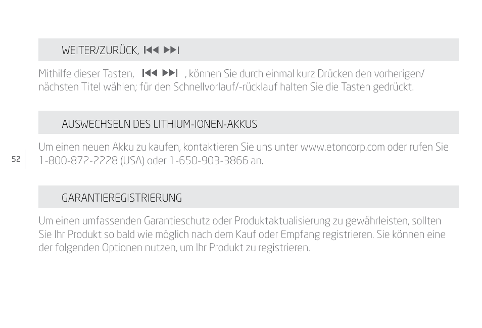 Eton Speaker System User Manual | Page 52 / 72