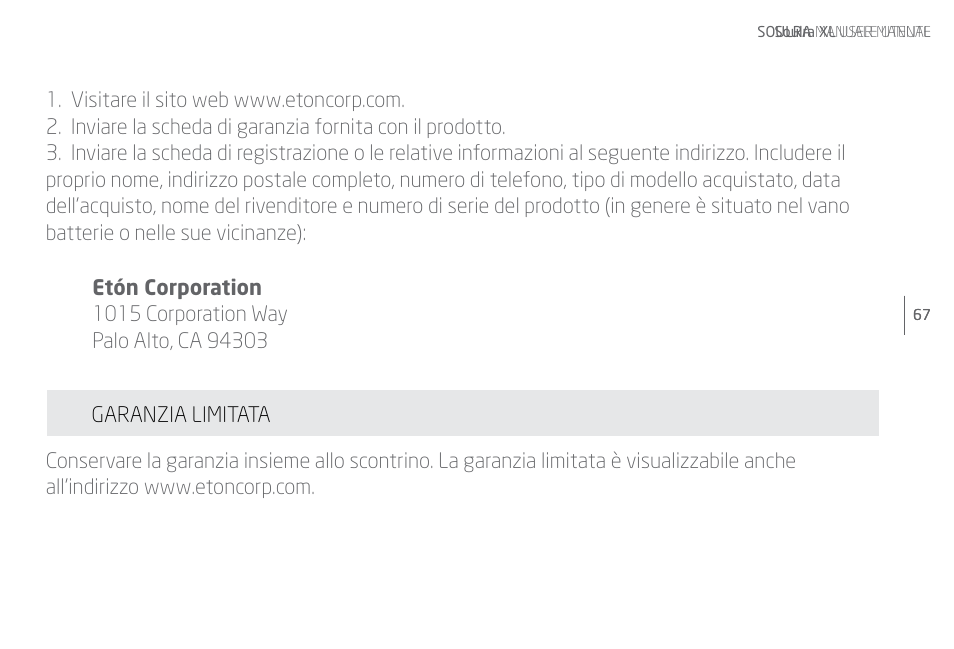 Eton Speaker System User Manual | Page 67 / 72