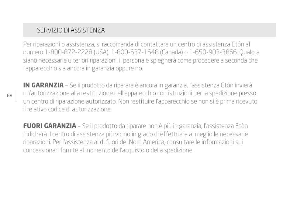 Eton Speaker System User Manual | Page 68 / 72