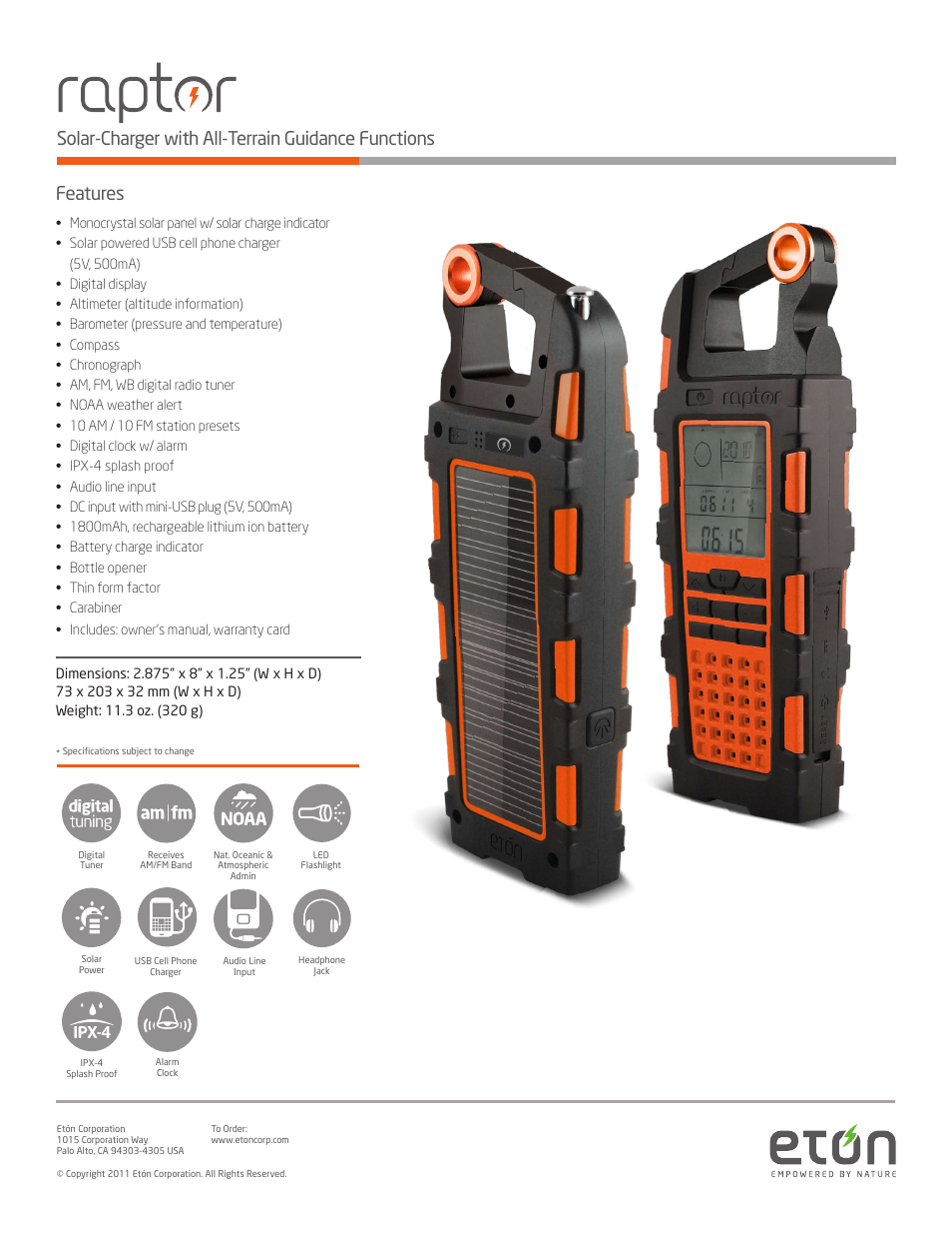 Eton Automobile Battery Charger User Manual | 1 page