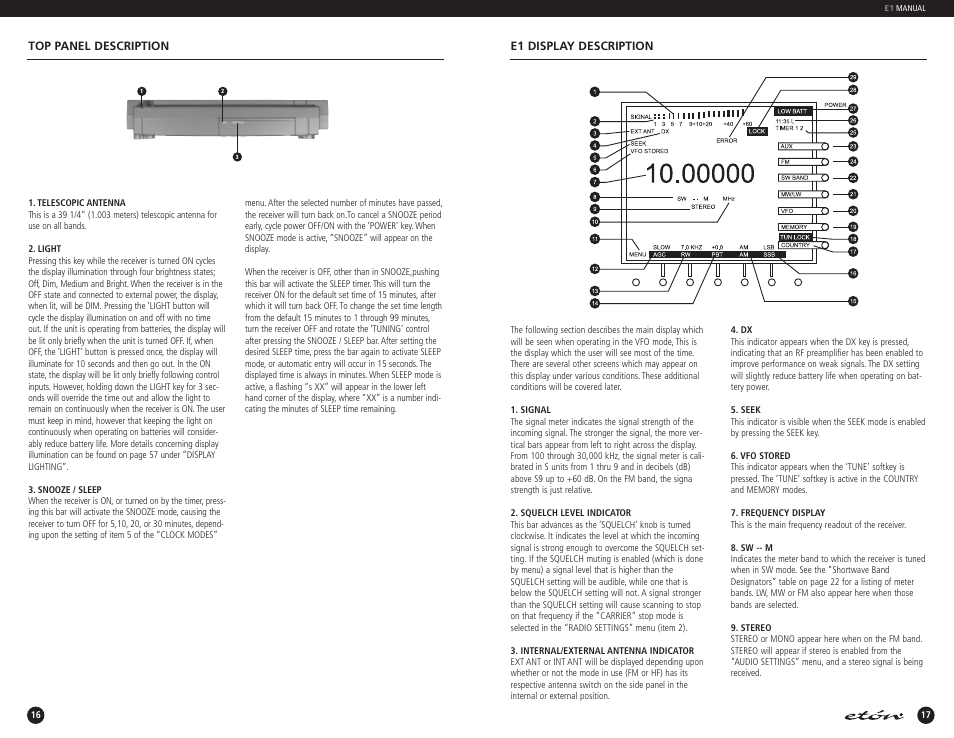 Eton E1 User Manual | Page 10 / 35